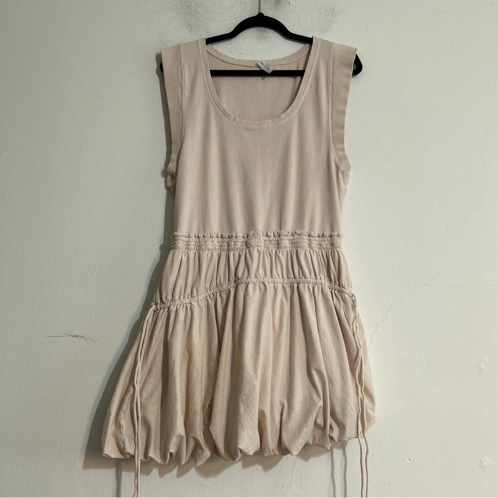 Anthropologie Daily Practice Bubble Mini Dress Pale Pink Size XL